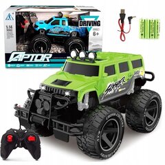 RC auto Monster Truck 1:14, roheline hind ja info | Poiste mänguasjad | kaup24.ee