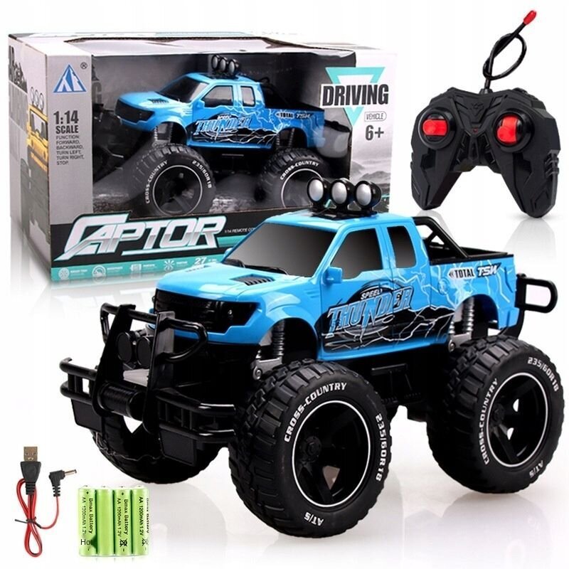 RC auto Monster Truck 1:14, sinine hind ja info | Poiste mänguasjad | kaup24.ee