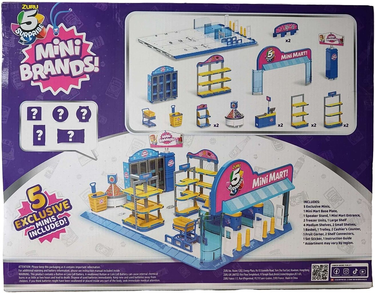 5 Surprise Mini Brands Series 4 Mini Mart Playset 26 Pieces Zuru