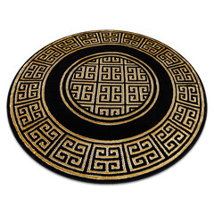 ковер GLOSS круг современный 6776 86 стильный, Рамка, греческий черный / золото цена и информация | Ковры | kaup24.ee