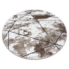 современный ковер COZY Polygons круг, геометрический, треугольники - Structural два уровня флиса серый цена и информация | Коврики | kaup24.ee