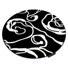Ковер HAMPTON Rosa круг роза, цветы черный цена и информация | Ковры | kaup24.ee