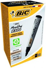 Püsimarker Bic Eco 2300 4-5 mm, must, 12 tk. 300096 hind ja info | Kirjutusvahendid | kaup24.ee