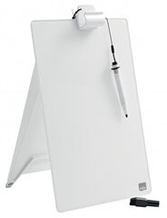 Glass Desktop Whiteboard Easel Nobo Brilliant White 22x30cm, цена и информация | Канцелярские товары | kaup24.ee