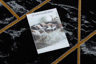 ковер EMERALD эксклюзивный 2000 гламур, стильный геометричес, Мрамор черный / золото цена и информация | Ковры | kaup24.ee