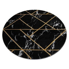 ковер EMERALD эксклюзивный 2000 круг - гламур, стильный Мрамор, геометричес черный / золото цена и информация | Коврики | kaup24.ee