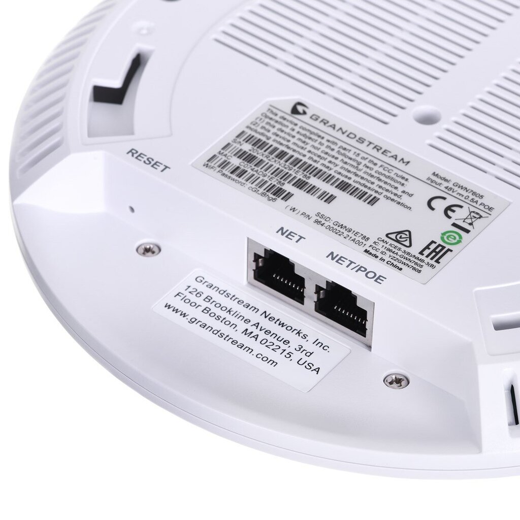 Grandstream Networks GWN7600LR traadita pääsupunkt 867 Mbit/s White Power over Ethernet (PoE) hind ja info | Juhtmeta pöörduspunktid  (Access Point) | kaup24.ee