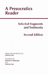 Presocratics Reader: Selected Fragments and Testimonia 2nd edition цена и информация | Исторические книги | kaup24.ee