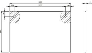 Зеркало Elita Sote 120x80см цена и информация | Зеркала | kaup24.ee