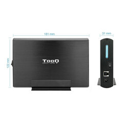 TooQ TQE-3531B 3,5" USB 3.0 Must hind ja info | Väliste kõvaketaste ümbrised | kaup24.ee