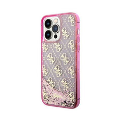 Оригинальный чехол GUESS Liquid Glitter 4G для iPhone 14 Pro Max (6,7″) - Прозрачный/Розовый цена и информация | Чехлы для телефонов | kaup24.ee