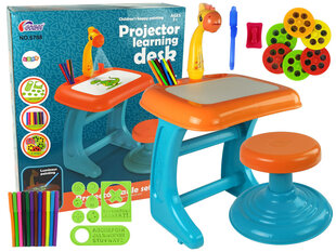 Стол для рисования с проектором и стулом, синий цена и информация | Развивающие игрушки | kaup24.ee