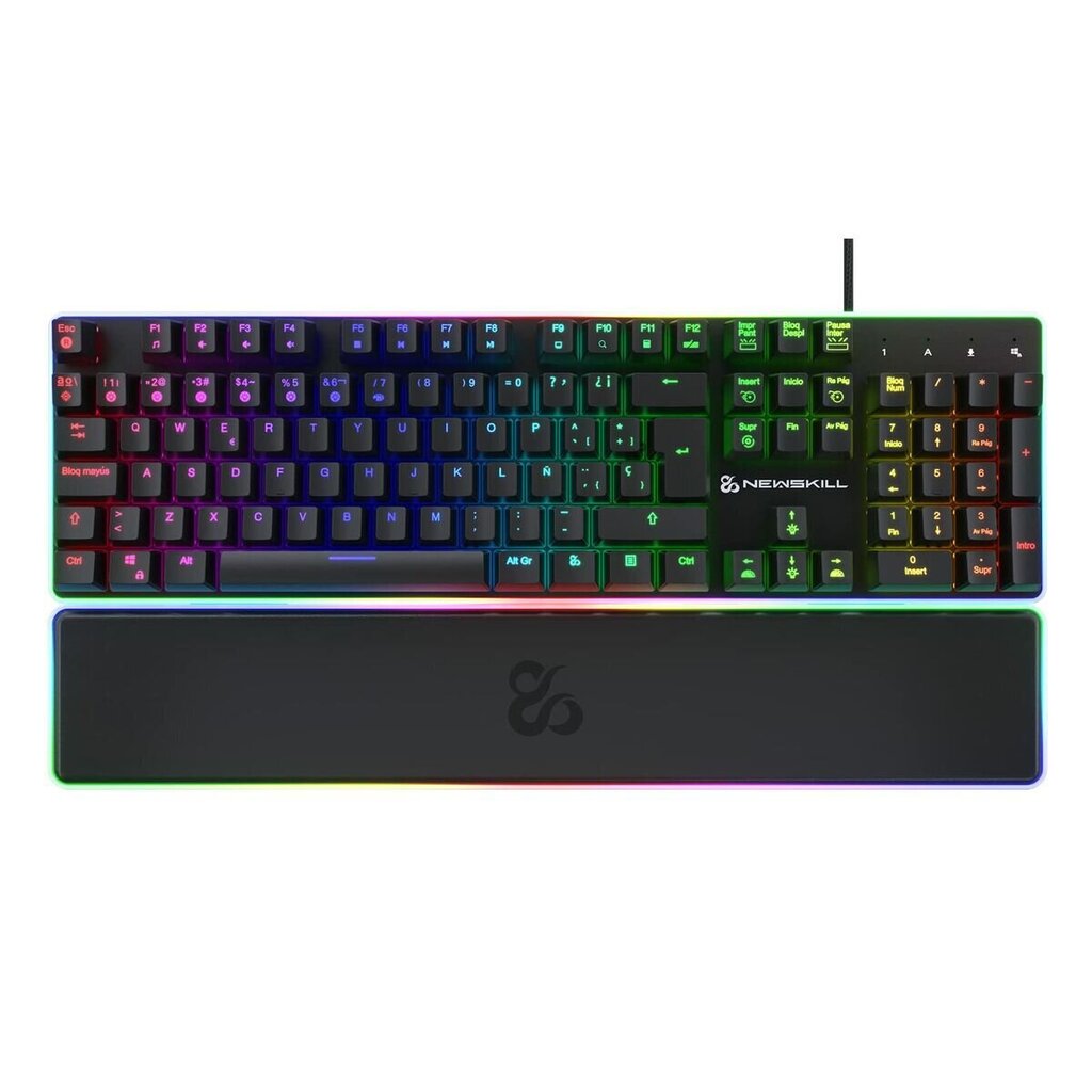 Игровая клавиатура Gaming Newskill Gungnyr Pro Испанская Qwerty Чёрный LED  RGB цена | kaup24.ee