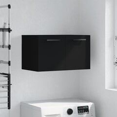 vidaXL seinakapp, must, 60 x 36,5 x 35 cm, tehispuit hind ja info | Vannitoakapid | kaup24.ee