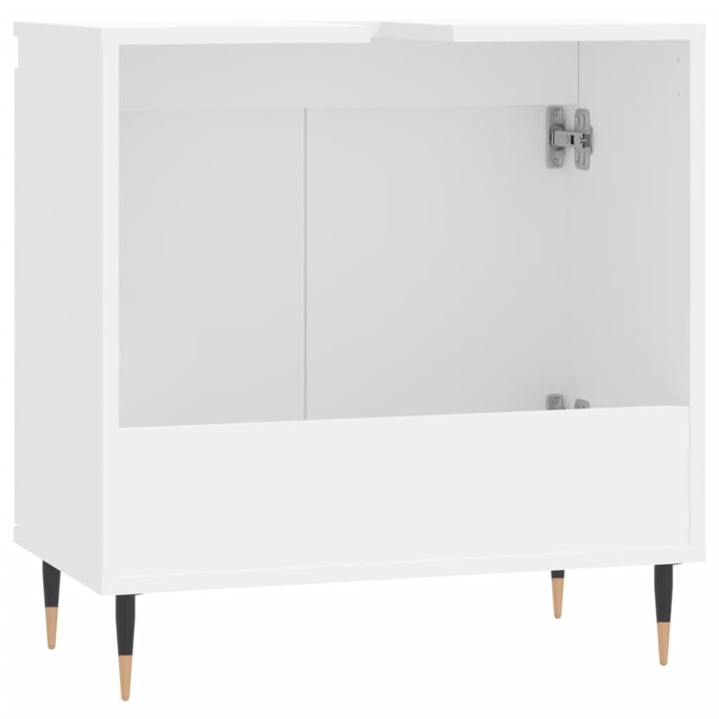 vidaXL vannitoakapp, valge, 58 x 33 x 60 cm, tehispuit hind ja info | Vannitoakapid | kaup24.ee