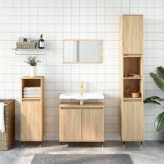 vidaXL vannitoakapp, Sonoma tamm, 58 x 33 x 60 cm, tehispuit цена и информация | Шкафчики для ванной | kaup24.ee