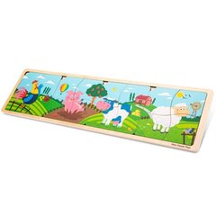 Puslemäng Wooden Farm 4 in 1 New Classic Toys 10450, 16 tk. цена и информация | Пазлы | kaup24.ee