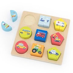 Машинки-головоломки с геометрическими фигурами 10462 New Classic Toys цена и информация | Пазлы | kaup24.ee