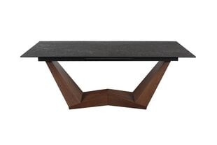 Обеденный стол Signal Bonucci Ceramic, черный/коричневый цвет цена и информация | Кухонные и обеденные столы | kaup24.ee