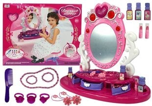 Laste peegel koos ilukomplektiga, roosa hind ja info | Tüdrukute mänguasjad | kaup24.ee