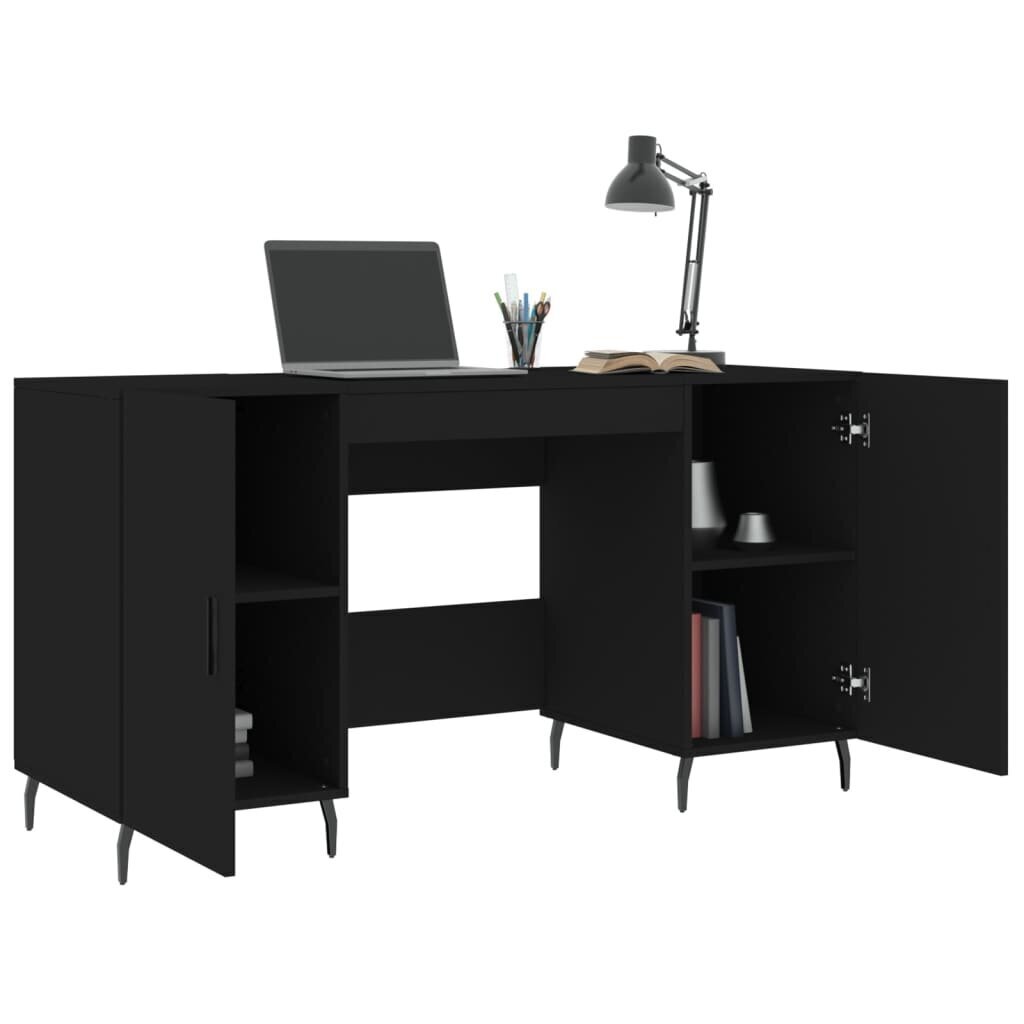 vidaXL kirjutuslaud, must, 140 x 50 x 75 cm, tehispuit hind ja info | Arvutilauad, kirjutuslauad | kaup24.ee