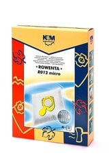 K&M KM-R012 Rowenta ZR200540/TEFAL ZR200940 Bags for vacuum cleaner 4 pcs. hind ja info | Tolmuimejate lisatarvikud | kaup24.ee