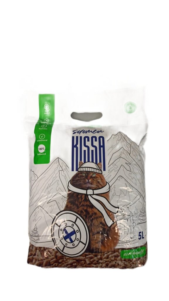 Puidust granuleeritud kassiliiv "Suomen Kissa" 5L / 3KG hind ja info | Kassiliiv | kaup24.ee