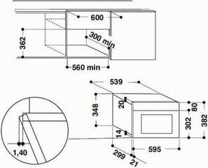 микроволновую печь Whirlpool Corporation AMW 423/IX 750 W Серый (22 L) цена и информация | Микроволновые печи | kaup24.ee