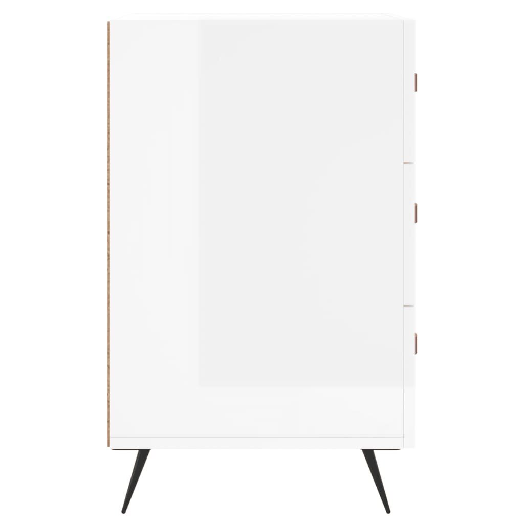 vidaXL öökapp, kõrgläikega valge, 40 x 40 x 66 cm, tehispuit цена и информация | Öökapid | kaup24.ee