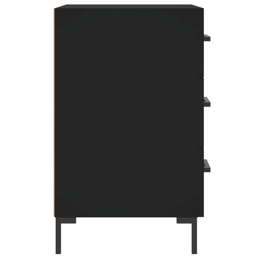 vidaXL öökapp, must, 40 x 40 x 66 cm, tehispuit hind ja info | Öökapid | kaup24.ee