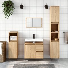 vidaXL vannitoakapp, Sonoma tamm, 30 x 30 x 190 cm, tehispuit цена и информация | Шкафчики для ванной | kaup24.ee