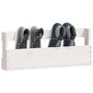 vidaXL seinale kinnitatavad jalatsiriiulid 2 tk, valge 59x9x23 cm, mänd цена и информация | Jalatsikapid, jalatsiriiulid | kaup24.ee