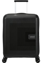 Чемодан для ручной клади American Tourister Aerostep Spinner Black 55 cm цена и информация | Чемоданы, дорожные сумки  | kaup24.ee