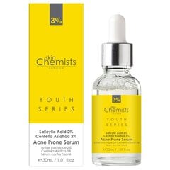 Aknevastane seerum Skin Chemists Youth Series Acne Prone (30 ml) цена и информация | Сыворотки для лица, масла | kaup24.ee