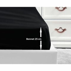 Подогнанный нижний лист Lovely Home Чёрный 180 x 200 (180 x 200 cm) цена и информация | Сетки для кроватей | kaup24.ee