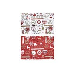 Sööginõude alusmatt DKD Home Decor Punane Valge (45 x 30 x 1 cm) (2 tk) цена и информация | Скатерти, салфетки | kaup24.ee