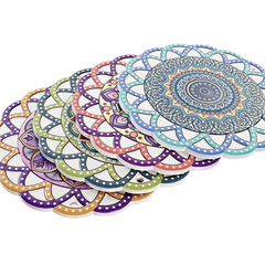 Lauamatt DKD Home Decor Mandala (20 x 20 x 1 cm) (4 tk) hind ja info | Laudlinad, lauamatid, servjetid | kaup24.ee