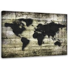 Seinapilt Must maailmakaart hind ja info | Seinapildid | kaup24.ee
