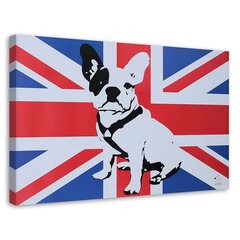 Seinapilt Bulldog Inglismaa lipu taustal hind ja info | Seinapildid | kaup24.ee