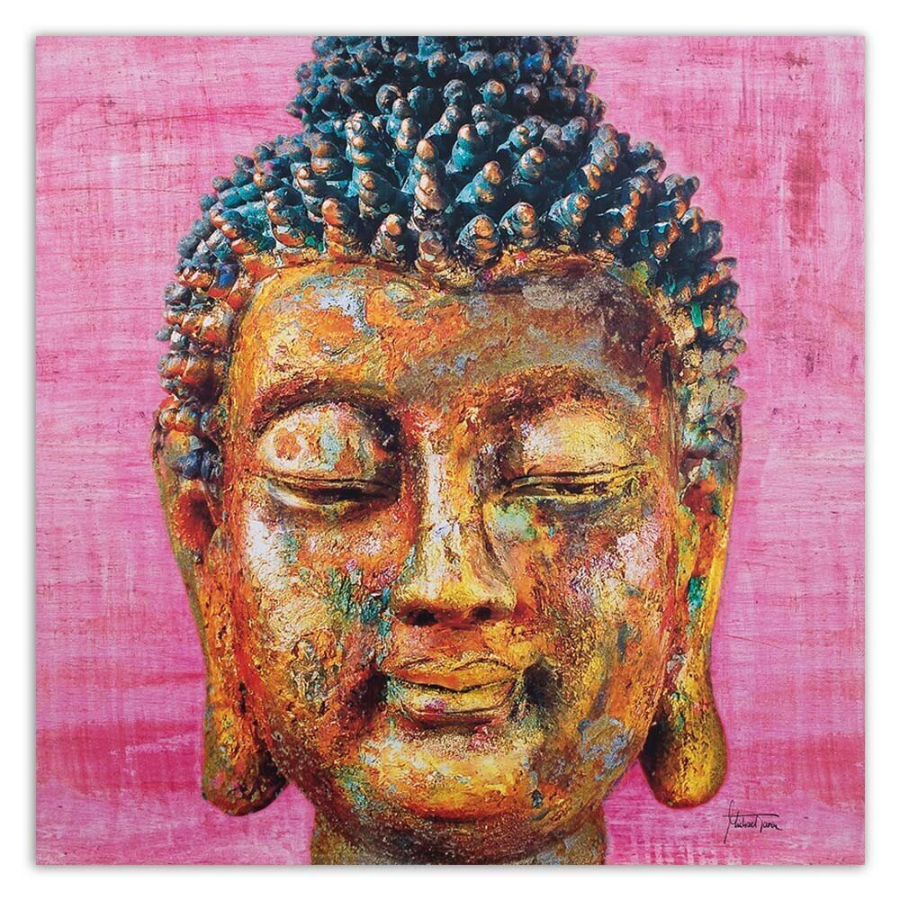 Seinapilt Buddha roosa taustal hind ja info | Seinapildid | kaup24.ee