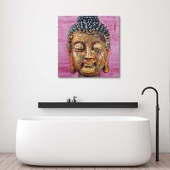 Seinapilt Buddha roosa taustal цена и информация | Картины, живопись | kaup24.ee