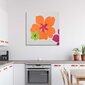 Seinapilt Suur oranž lill ja väike roheline lill цена и информация | Seinapildid | kaup24.ee