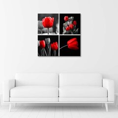 Печать холста, набор красных тюльпанов 39,99 цена и информация | Картины, живопись | kaup24.ee
