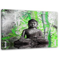 Lõuendi print, buddha ja lehed hind ja info | Seinapildid | kaup24.ee