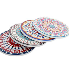 Klaasialused DKD Home Decor Mandala 4 tk (10,8 x 10,8 x 0,7 cm) hind ja info | Laudlinad, lauamatid, servjetid | kaup24.ee