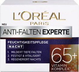 Öökreem L'Oréal Paris Wrinkle Expert 65+, 50 ml цена и информация | Кремы для лица | kaup24.ee