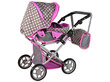 2in1 tähtedega nukukäru koos kotiga, hall/roosa hind ja info | Tüdrukute mänguasjad | kaup24.ee