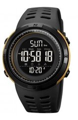 Мужские электронные часы Skmei 2070 чёрные с золотистым цена и информация | Мужские часы | kaup24.ee