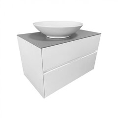 Шкафчик для ванной с умывальником LYFCO, белый/серый цвет цена и информация | Шкафчики для ванной | kaup24.ee