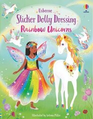 Sticker Dolly Dressing Rainbow Unicorns hind ja info | Väikelaste raamatud | kaup24.ee